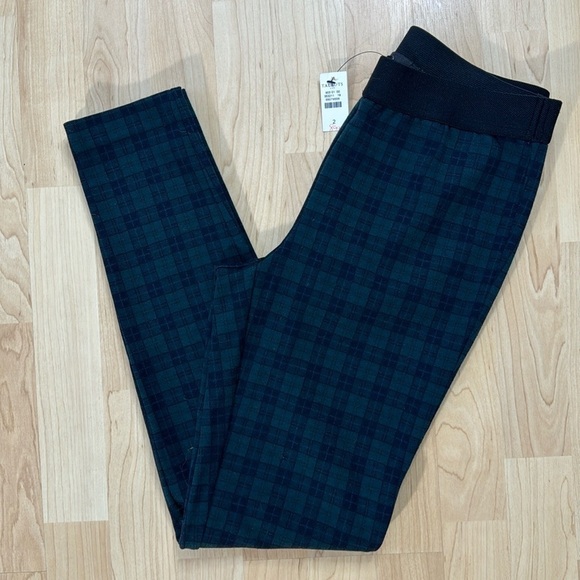 NWT Talbots Soho Tartan Plaid Ankle Leggings Size 2 - Picture 11 of 13
